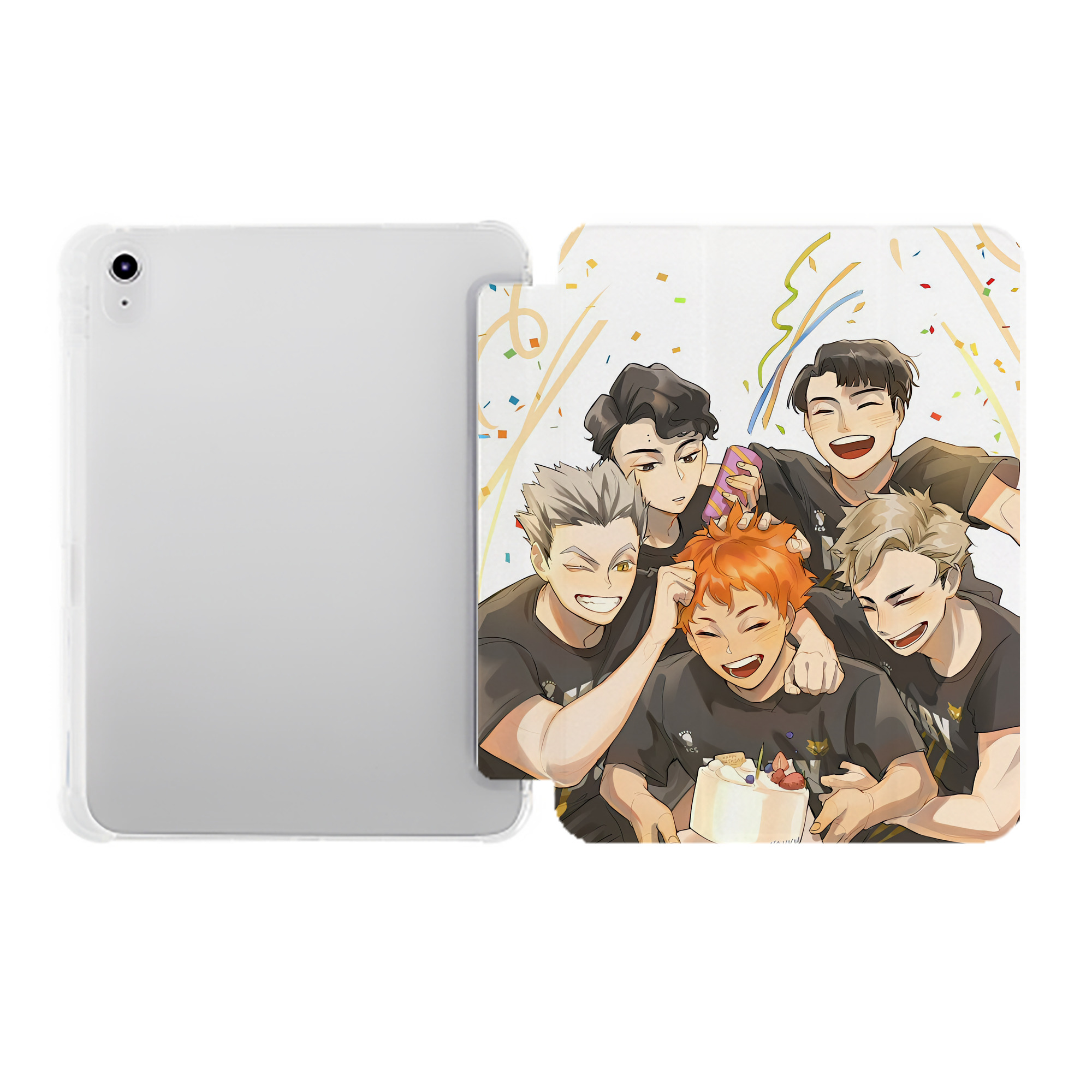 （画像用） ハイキュー!! Haikyu!! IPad ケース ペン収納付き 三つ折りスタンド PUレザー×シリコン 対応機種9.5/10.5/10.9インチ